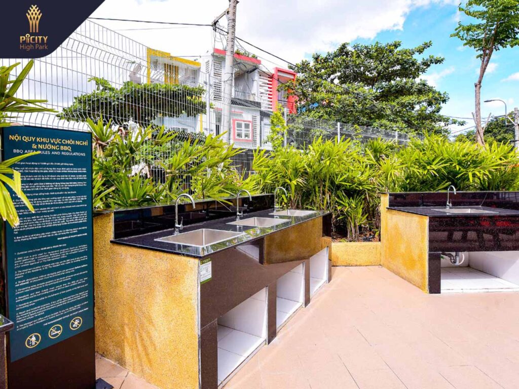 Khu tiệc nướng BBQ cho cư dân Picity High Park gặp gỡ người thân và gia đình