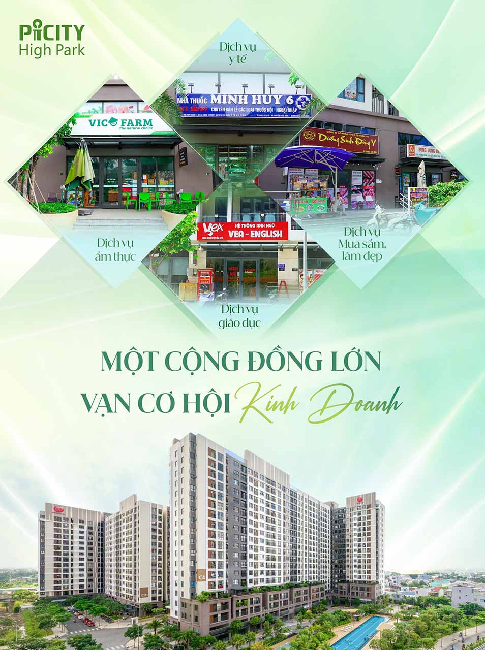 Tiện ích shophouse chung cư Picity High Park